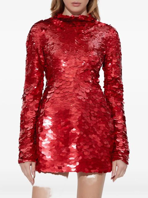 Sportmax Tefrite sequin-embellished mini dress - Red - zdjęcie produktu nr 2