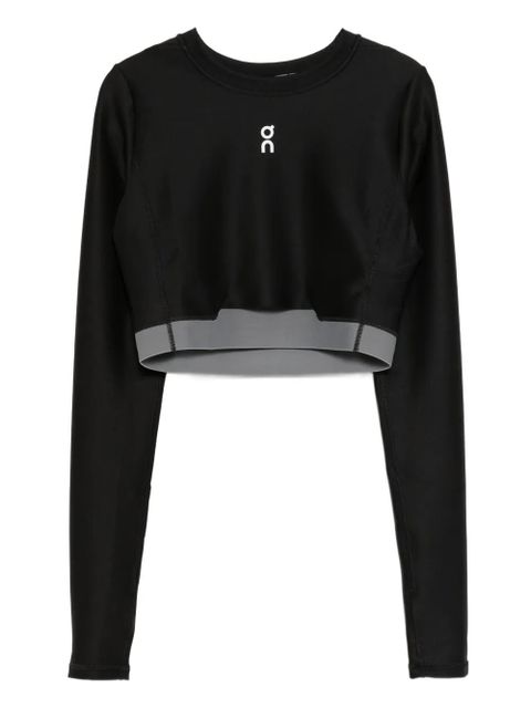 On Running train long-sleeves crop top - Black - zdjęcie produktu nr 1