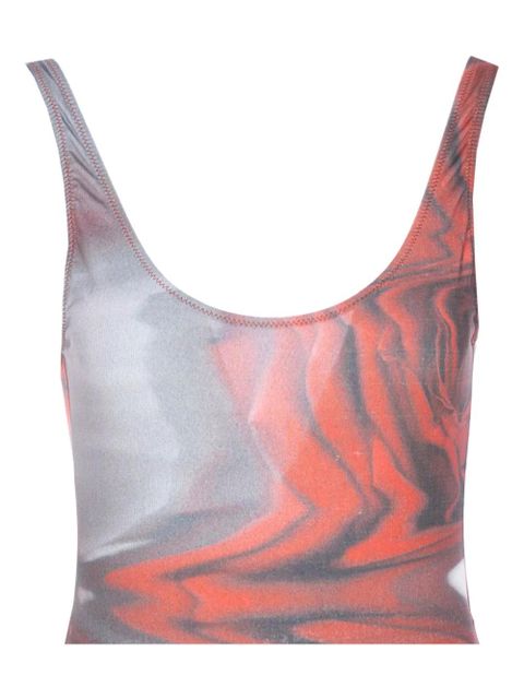 Jean Paul Gaultier printed swimsuit - Red