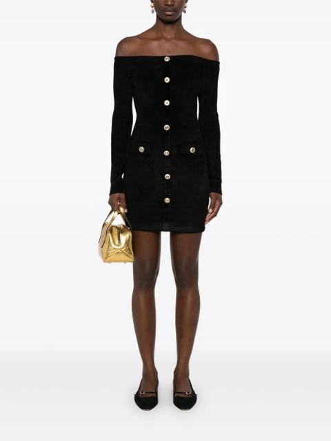 Self-Portrait chenille knit mini dress - Black - zdjęcie produktu nr 2