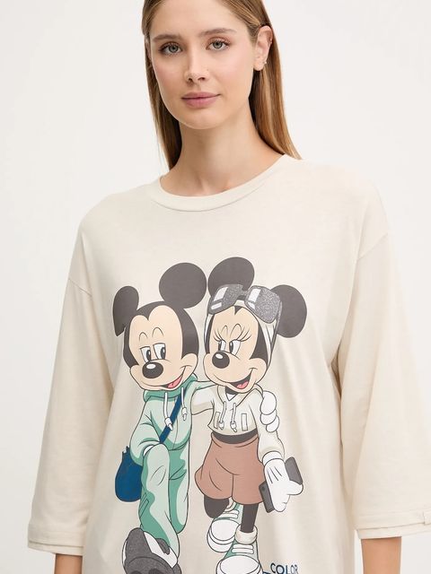 United Colors of Benetton koszula nocna damska kolor beżowy 3Y5E3C01G