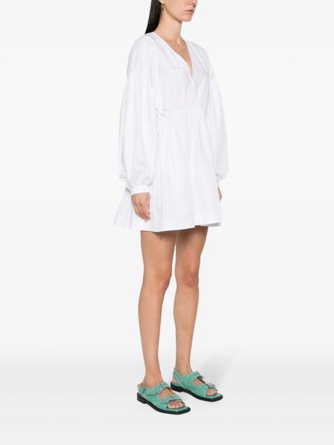 PINKO drawstring-waist mini dress - White