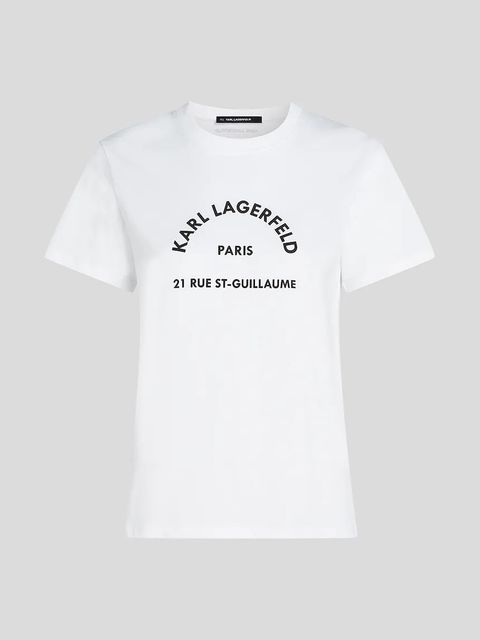 Karl Lagerfeld t-shirt bawełniany damski kolor biały A3W17105