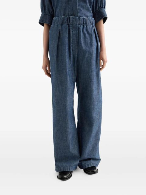 Jil Sander elasticated-waistband trousers - Blue - zdjęcie produktu nr 2