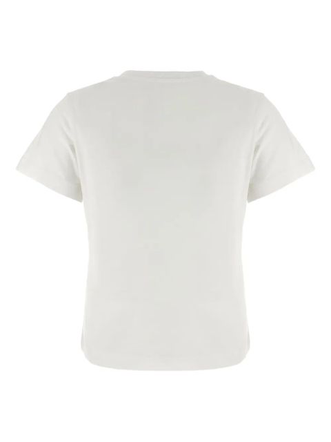 Moncler embroidered cursive-logo cotton T-shirt - White - zdjęcie produktu nr 2