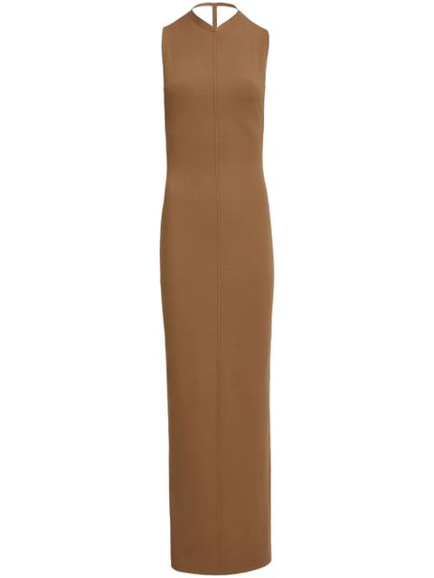 KHAITE Terri V-neck maxi dress - Brown - zdjęcie produktu nr 1