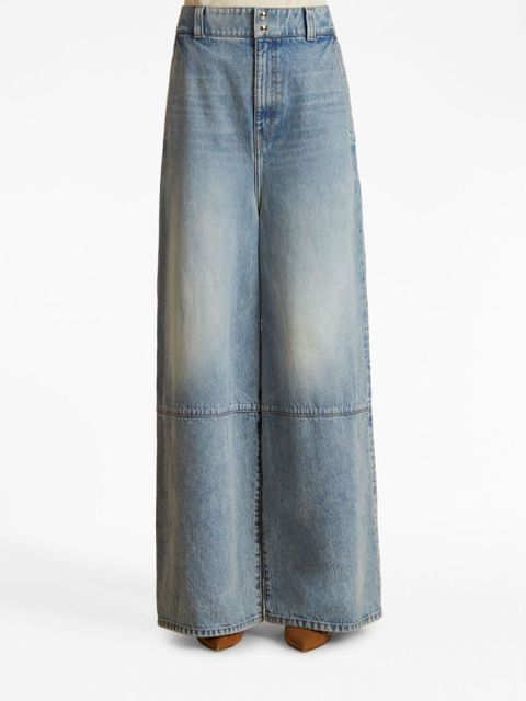 KHAITE Isla high-rise wide-leg jeans - Blue