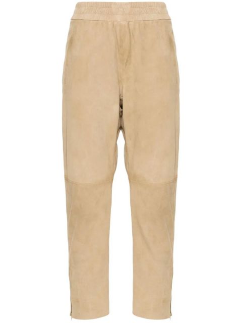 Golden Goose slim-fit suede trousers - Neutrals - zdjęcie produktu nr 1