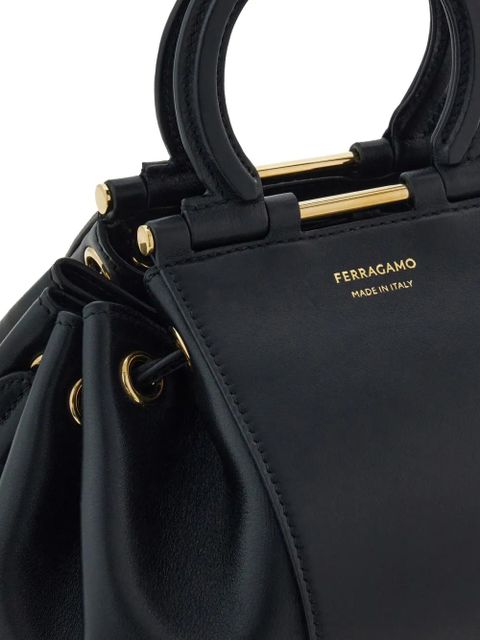 Ferragamo Gancini-handle cross body bag - Black