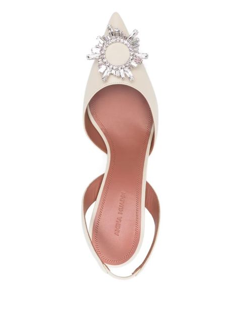 Amina Muaddi 70mm Begum heeled pumps - Neutrals