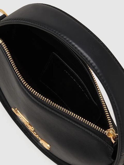 Karl Lagerfeld torebka skórzana K/SIGNATURE kolor czarny A3W30047