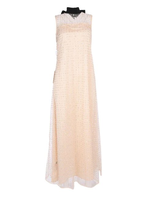 STAUD Albee tie-embellished maxi dress - Neutrals - zdjęcie produktu nr 1