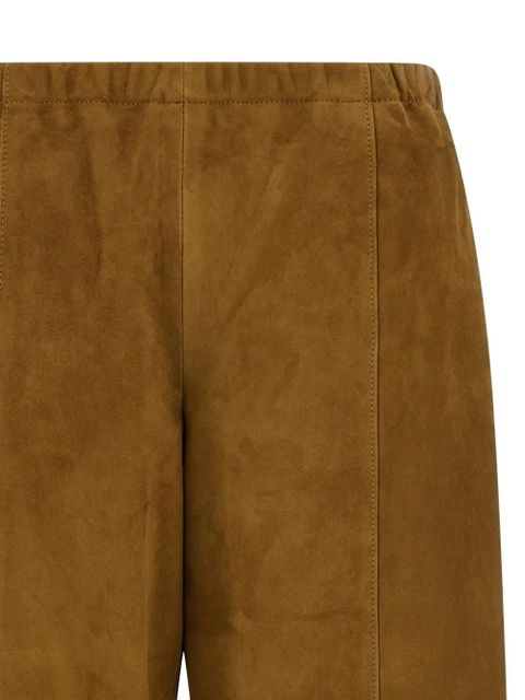 KHAITE Clover elasticated-waist wide-leg trousers - Brown