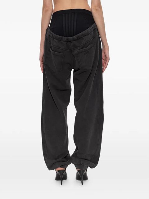 The Attico drawstring track pants - Black