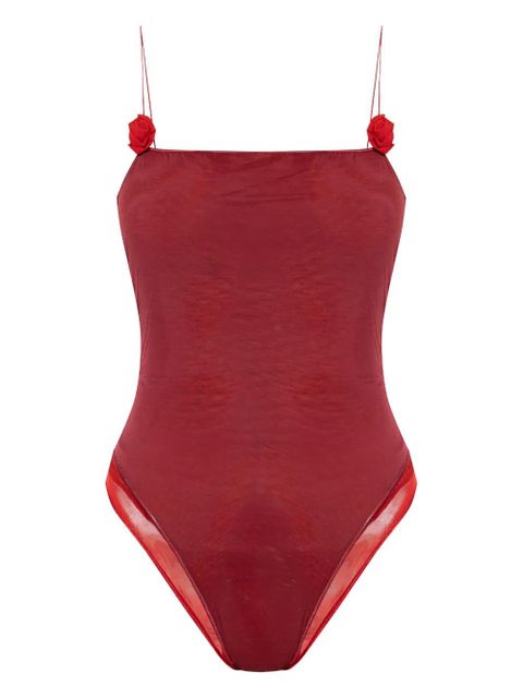 Oséree Lumière Rose appliqué swimsuit - Red - zdjęcie produktu nr 1