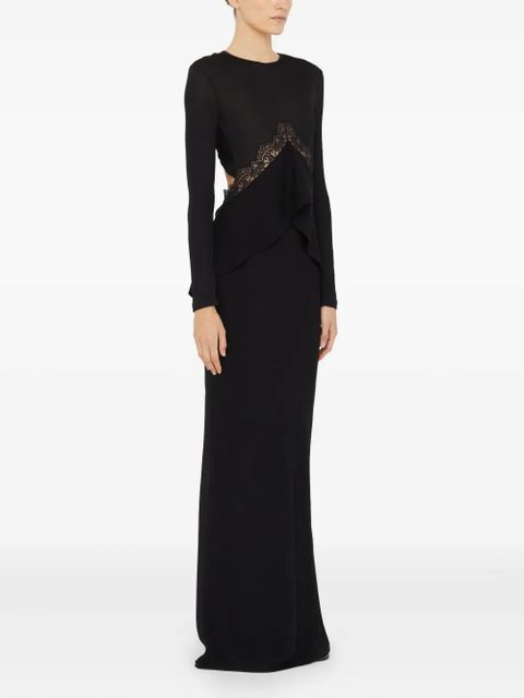 Christopher Esber lace-insert column maxi dress - Black