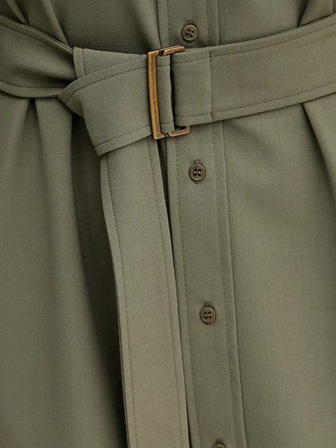 Weekend Max Mara sukienka z domieszką wełny kolor zielony midi prosta 2515221071600