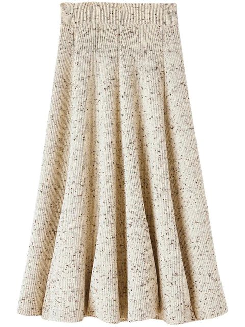 Jil Sander ribbed-knit wool skirt - Neutrals - zdjęcie produktu nr 1