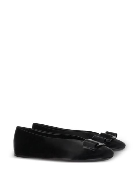 Ferragamo bow-detail ballet flats - Black