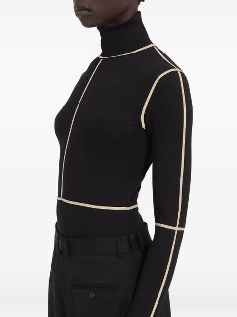 MM6 Maison Margiela high-neck panelled bodysuit - Black