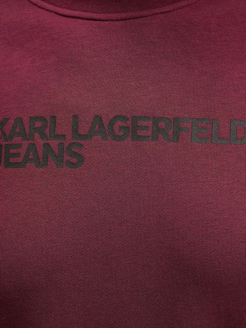 Karl Lagerfeld Jeans bluza damska kolor bordowy z nadrukiem A1W20005