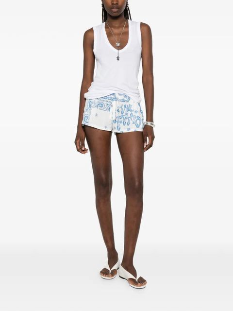 The Attico paisley drawstring shorts - White - zdjęcie produktu nr 2