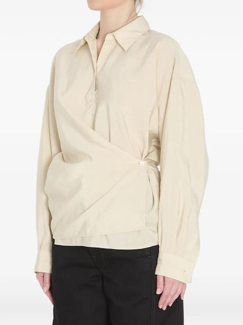 LEMAIRE straight collar twisted shirt - Neutrals - zdjęcie produktu nr 2