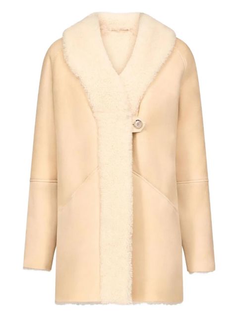 LouLou de Saison Isak elongated-lapel shearling coat - Neutrals - zdjęcie produktu nr 1