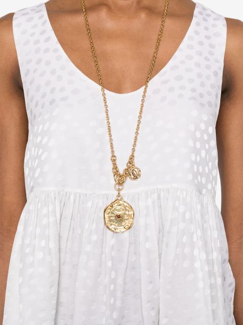 Chloé jacquard peplum hem top - White