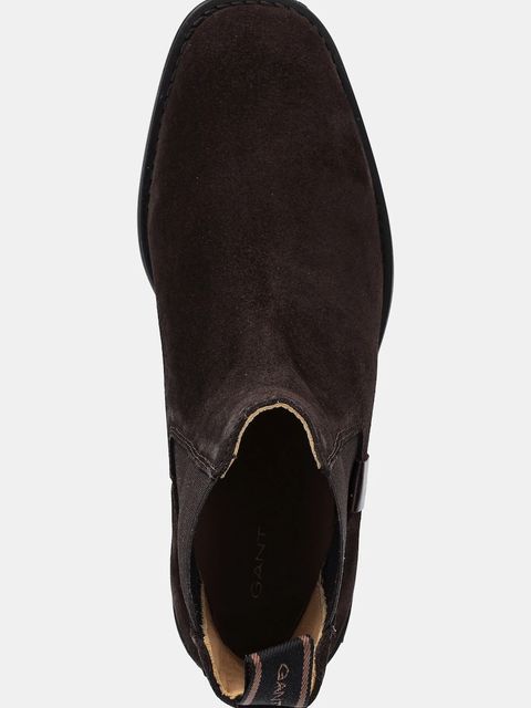 Gant sztyblety zamszowe Fayy damskie kolor brązowy na płaskim obcasie 31553127