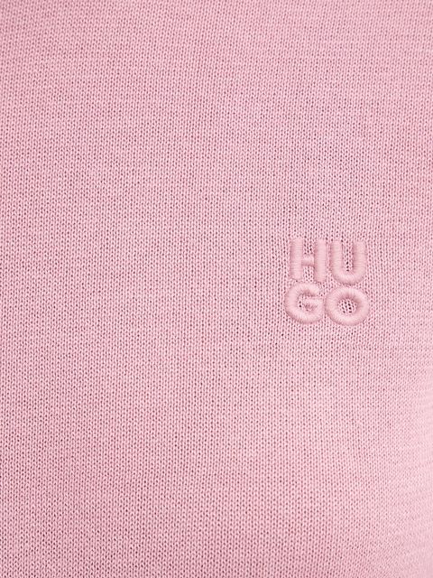 HUGO sweter bawełniany kolor różowy lekki 50514296