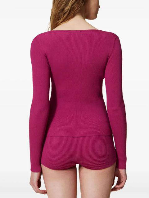TWINSET ribbed-knit jumper - Pink