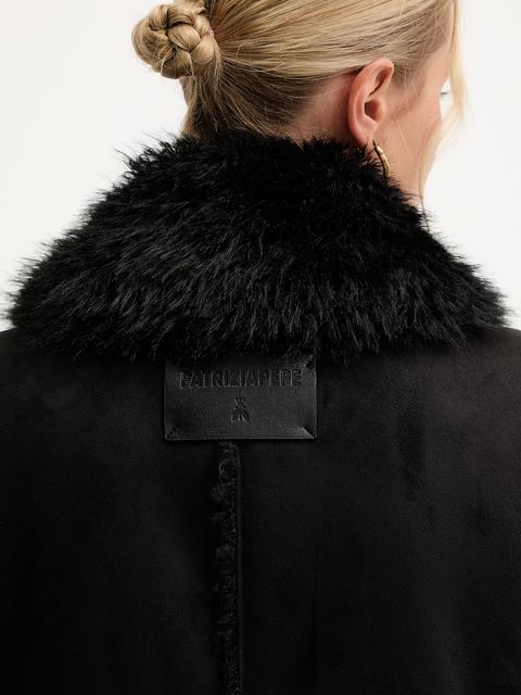 Patrizia Pepe płaszcz dwustronny kolor czarny 2O0179 E075