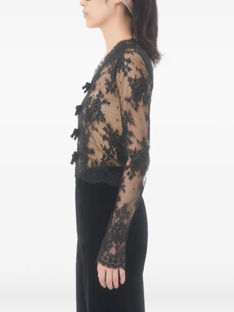 Valentino Garavani lace-panel top - Black