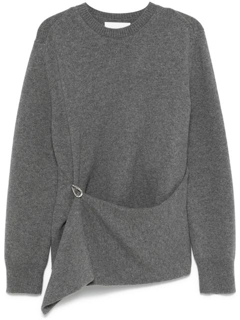 Jil Sander draped panel sweater - Grey - zdjęcie produktu nr 1