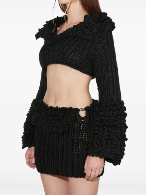 MISBHV ruffled knitted sweater - Black