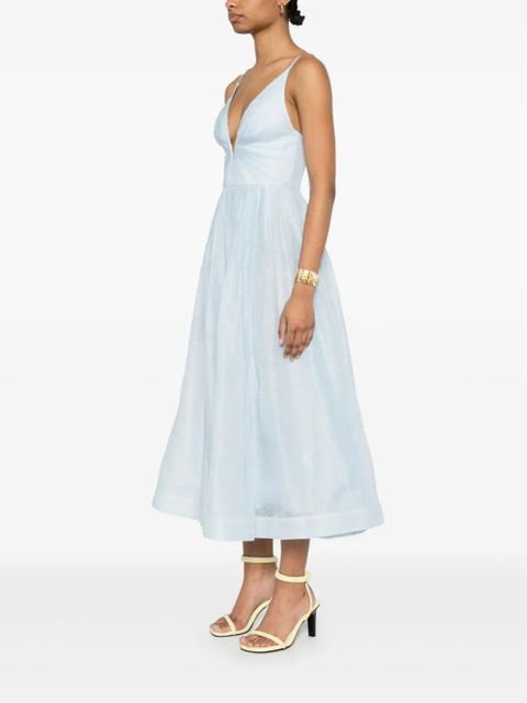 ZIMMERMANN Illuminate V-neck midi dress - Blue - zdjęcie produktu nr 2