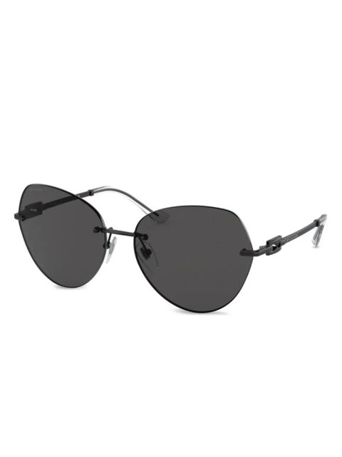 Bvlgari logo-engraved sunglasses - Black - zdjęcie produktu nr 1