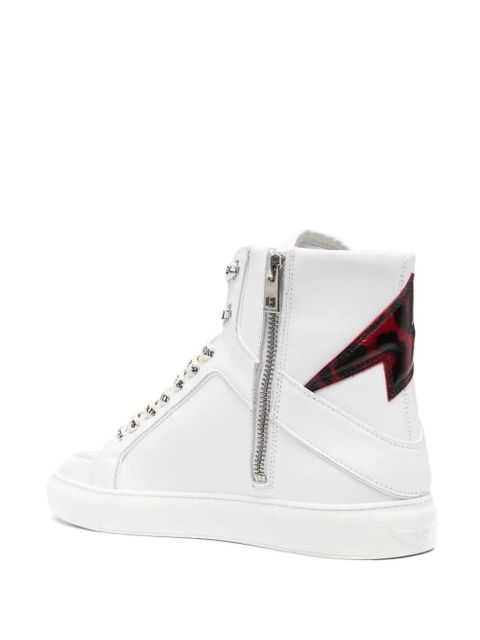 Zadig&Voltaire High Flash leather sneakers - White