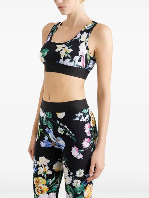 Dolce & Gabbana floral-print leggings - Black