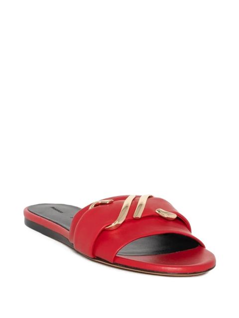 Proenza Schouler monogram flat sandals - Red