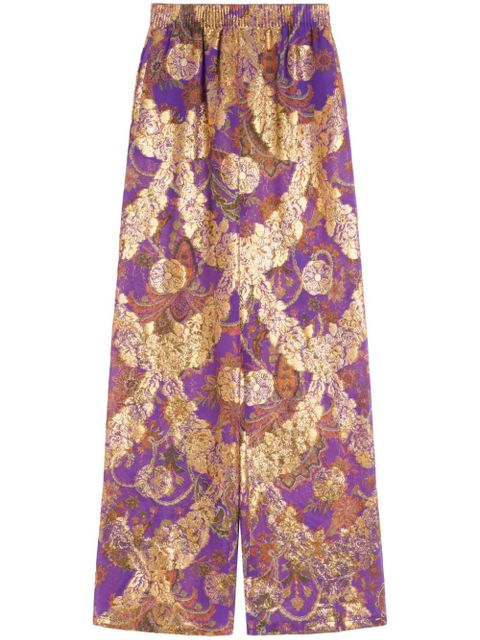 Valentino Garavani Apres L'Hiver fil-coupe trousers - Purple
