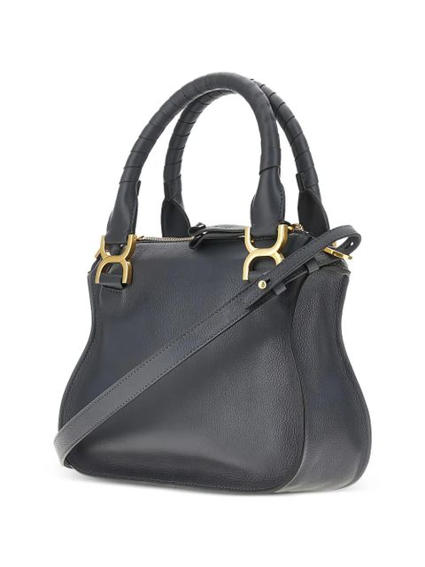 Chloé small Marcie leather tote bag - Blue - zdjęcie produktu nr 2