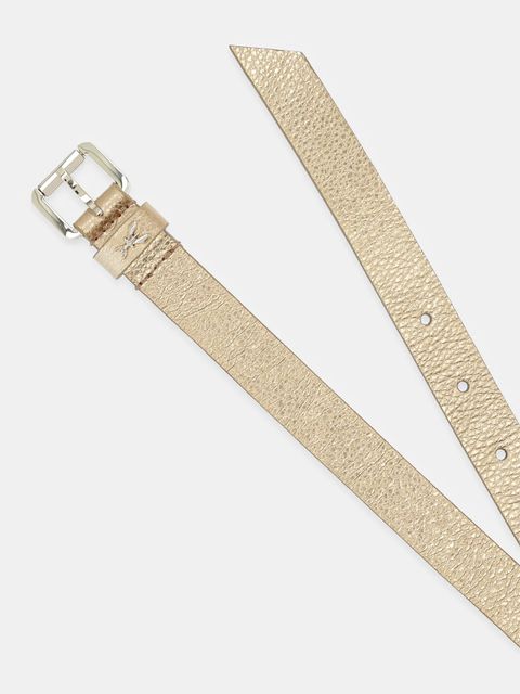 Patrizia Pepe pasek skórzany damski kolor złoty 8W0047 L138 - zdjęcie produktu nr 2