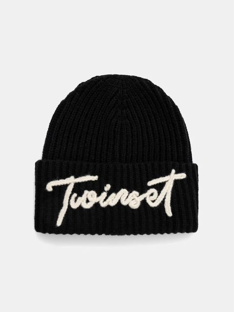 Twinset czapka kolor czarny 252TO5180 - zdjęcie produktu nr 1