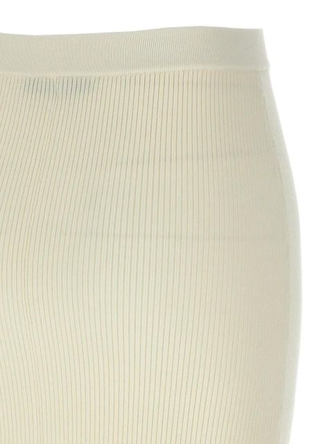 Alessandra Rich high waisted midi skirt - White