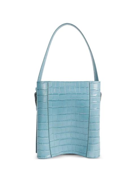 Coperni Ergonomical crocodile-effect bucket bag - Blue - zdjęcie produktu nr 2