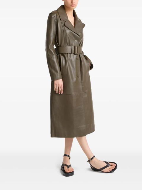 Yves Salomon leather trenchcoat - Green