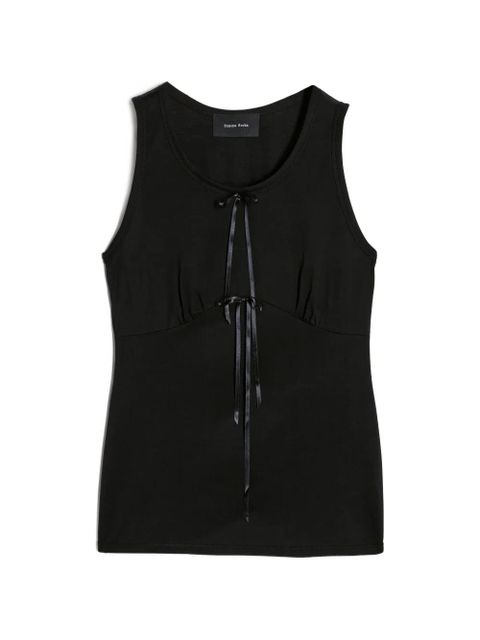 Simone Rocha bow-embellishment tank top - Black - zdjęcie produktu nr 1