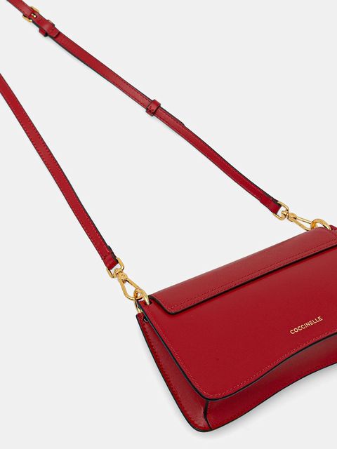 Coccinelle torebka skórzana kolor czerwony E5.SSK.27.01.01